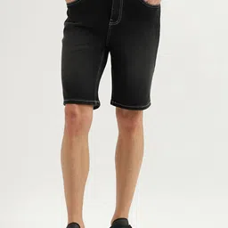 United Colors of Benetton Men Mid-Rise Slim Fit Denim Shorts-image-72