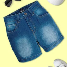 KiddoPanti Boys Mid-Rise Regular Fit Denim Shorts-image-26