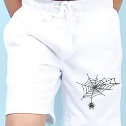 NUSYL Boys Graphic Printed Mid-Rise Cotton Shorts-image-88