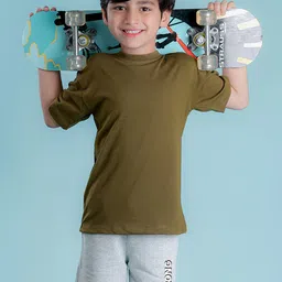 NUSYL Boys Typography Printed Cotton Shorts-image-4