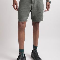 GANT Men Mid-Rise Loose Fit Linen Shorts-image-85