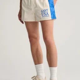 GANT Men Colourblocked Loose Fit Linen Shorts-22