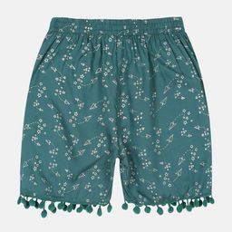 KiddoPanti Girls Conversational Printed Shorts-image-86