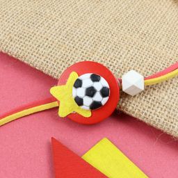 Asthetika Boys Football Charm Beaded Rakhi-34