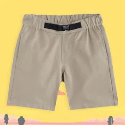 YK Boys Beige Pure Cotton Solid Shorts-image-38