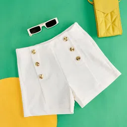 Pantaloons Junior Girls Slip-On Cotton Regular Shorts-picture-17