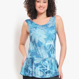 JMT Wear Floral Printed Sleeveless Swim Dress-image-84
