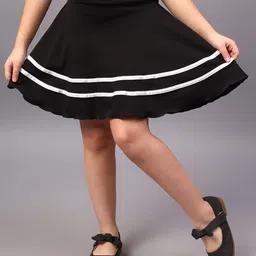 BAESD Girls Striped Flared Skirt With Attached Shorts-57