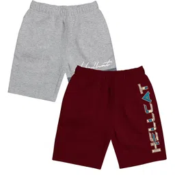 HELLCAT Girls Pack Of 2 Typography Printed Cotton Shorts-image-70