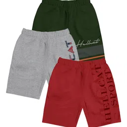 HELLCAT Girls Pack Of 3 Typography Printed Cotton Shorts-image-40
