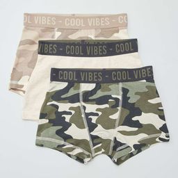 KIABI Boys Pack Of 3 Printed Mid Rise Trunks AZI96CAMOU-Brown-39