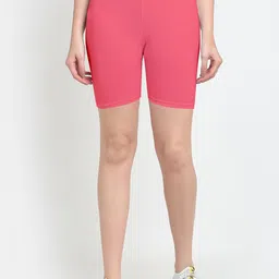 GRACIT Women Orange Skinny Fit Cycling Sports Shorts-57