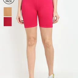 GRACIT Women Pink Cycling Sports Shorts-image-19