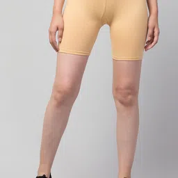 Apraa & Parma Women Skinny Fit Mid-Rise Pure Cotton Cycling Sports Shorts-31
