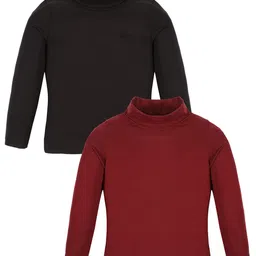 PLUM TREE Girls Pack Of 2 Pure Cotton Turtle Neck T-shirts-image-49