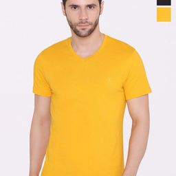 BODYACTIVE Pack of 3 Dri-FIT V-Neck T-shirts-image-34