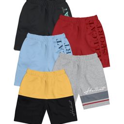HELLCAT Girls Pack Of 5 Printed Mid-Rise Cotton Sports Shorts-image-26