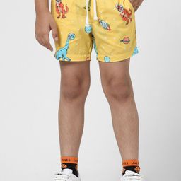 Jack & Jones Junior Boys Graphic Printed Mid-Rise Cotton Regular Shorts-image-7
