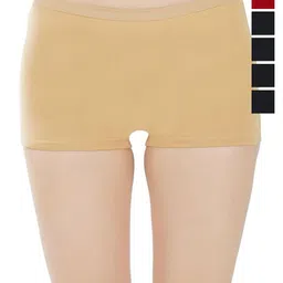 arLa APPAREL Women Pack Of 6 Pure Cotton Mid-Rise Boy Shorts Briefs-image-79
