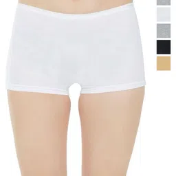 arLa APPAREL Pack Of 6 Seamless Pure-Cotton Boyshorts(P6)_BoyShort-BLK_2WHT_2GRY +BG-picture-6