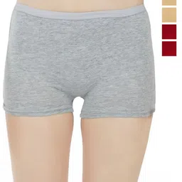 arLa APPAREL Women Pack Of 5 Pure Cotton Mid-Rise Boy Shorts Briefs-image-88