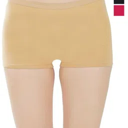 arLa APPAREL Women Pack Of 3 Pure Cotton Mid-Rise Boy Shorts Briefs-image-73