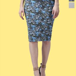 Popwings Pack Of 2 Floral Printed Pencil Skirts-picture-29