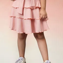 BAESD Girls Tiered Knee Length Skirts-image-52