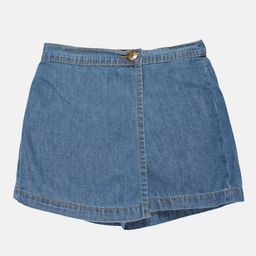 KiddoPanti Girls Blue Denim Shorts-image-24