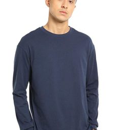 Bewakoof Men Blue Drop-Shoulder Sleeves Oversized T-shirt-image-103