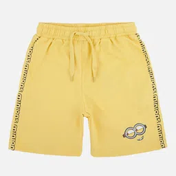 Kids Ville Boys Yellow Minions Cotton Regular Shorts-52