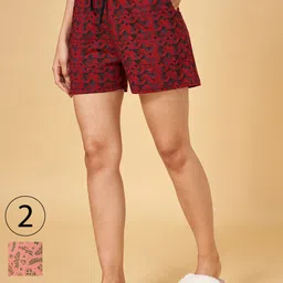 YU by Pantaloons Pack of 2 Geometric Print Regular Shorts-picture-18