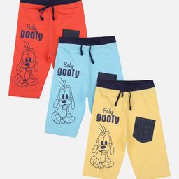 Bodycare Kids Boys Pack-3 Goofy Printed Mid-Rise Regular Shorts-36