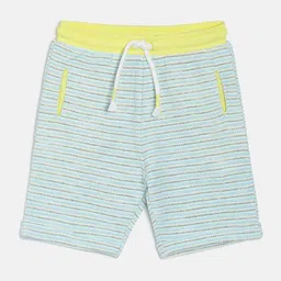 MINI KLUB Boys Green & Black Striped Regular Fit Regular Shorts-image-67