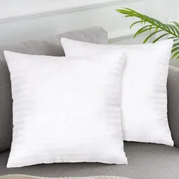Clasiko Set Of 2 White Striped Cushion Inserts-3