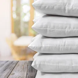 Clasiko Set Of 5 White Striped Cushion Inserts-21