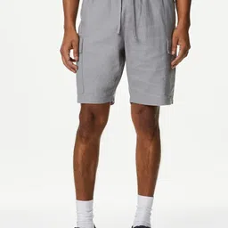 Marks & Spencer Men Mid-Rise Cargo Shorts-picture-36
