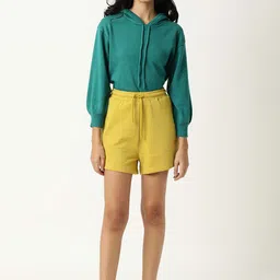RAREISM Women Yellow Slim Fit Shorts-image-52