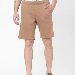 Celio Men Camel Brown Slim Fit Shorts-image-53
