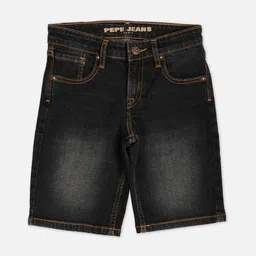 Pepe Jeans Boys Mid-Rise Slim Fit Washed Stretchable Denim Shorts-picture-35