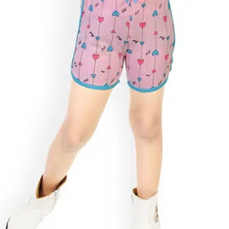BAESD Girls Geometric Printed Pure Cotton Cambric Hot Pant-image-89