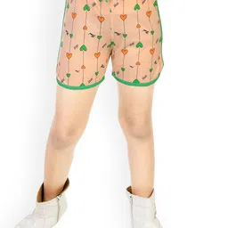 BAESD Girls Mid-Rise Conversational Printed Pure Cotton Shorts-image-86