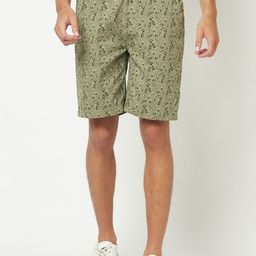 Crimsoune Club Men Olive Green Printed Shorts-image-47