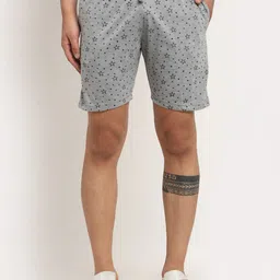 VIMAL JONNEY Men Grey Printed Shorts-picture-2