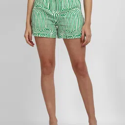 Allen Solly Woman Women Mid-Rise Geometric Printed Shorts-29