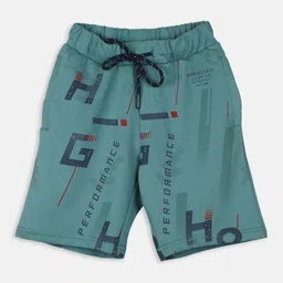 Monte Carlo Boys Typography Printed Mid Rise Knitted Shorts-image-53