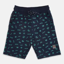 Pantaloons Junior Boys Navy Blue Conversational Printed Shorts-picture-12