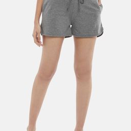 Ajile by Pantaloons Women Grey Melange Solid Cotton Shorts-54