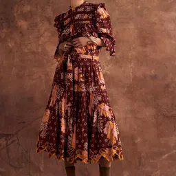 VERB BY PALLAVI SINGHEE Floral Printed Flared  Skirts-picture-58