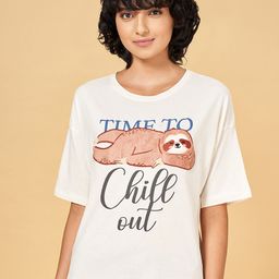 Dreamz by Pantaloons Graphic Printed Pure Cotton Lounge T-shirt-picture-13